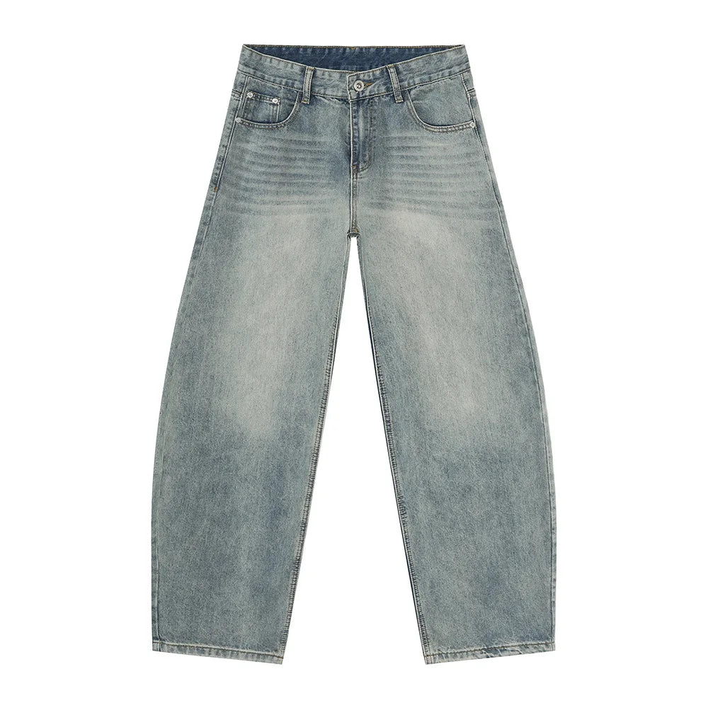 Casual Jeans Washed Simple Wide