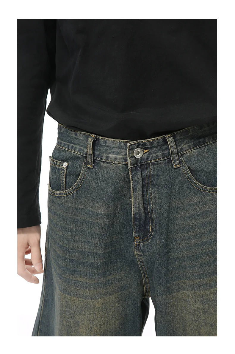 Casual Jeans Washed Simple Wide