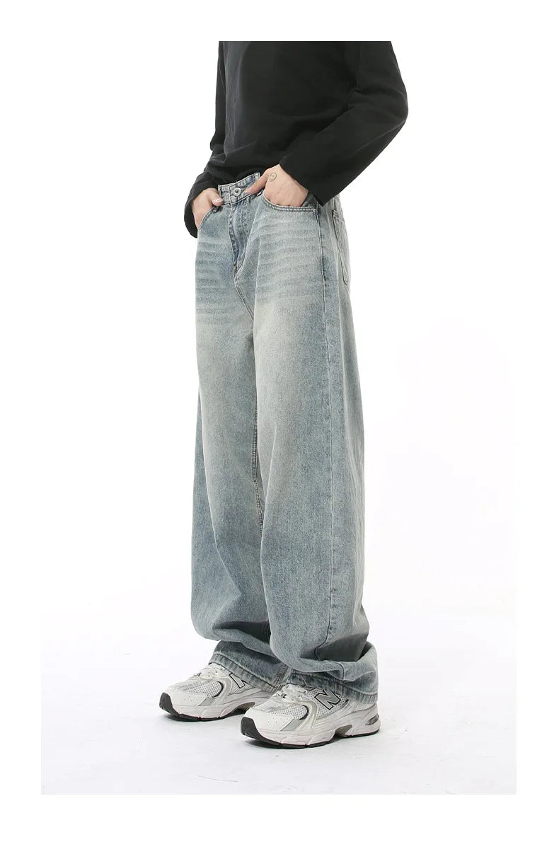 Casual Jeans Washed Simple Wide