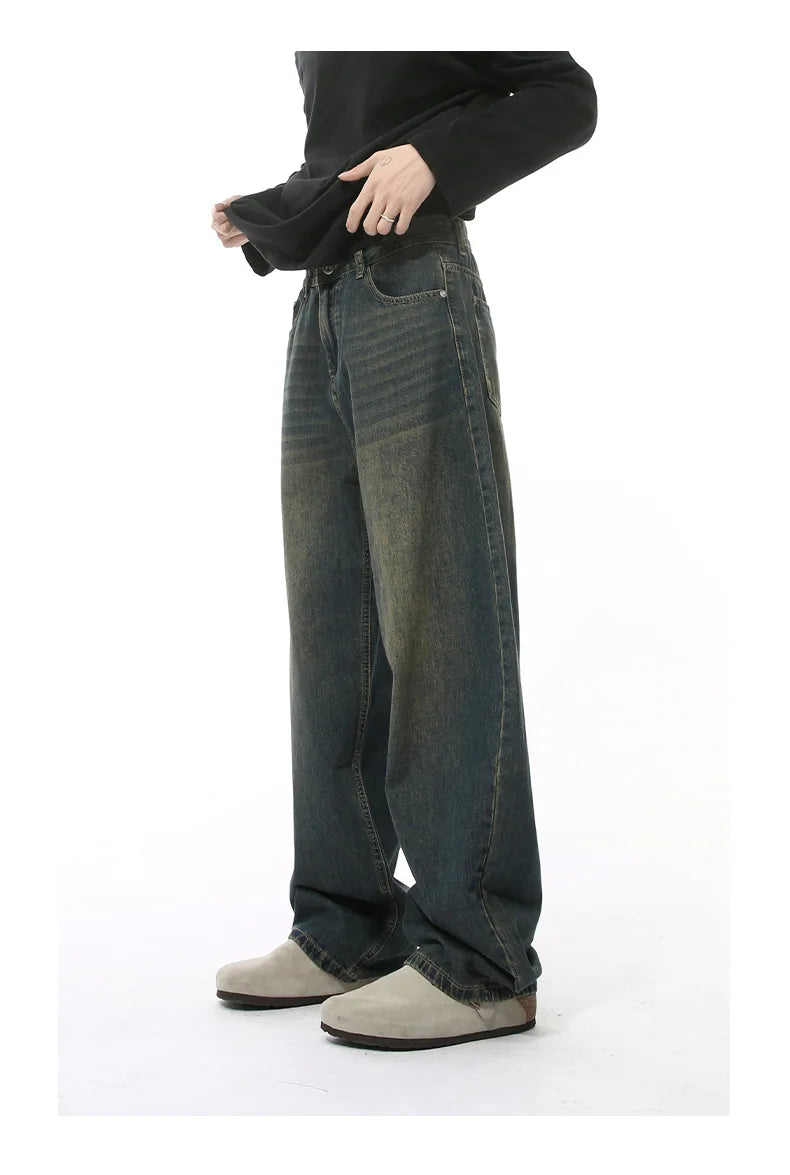 Casual Jeans Washed Simple Wide