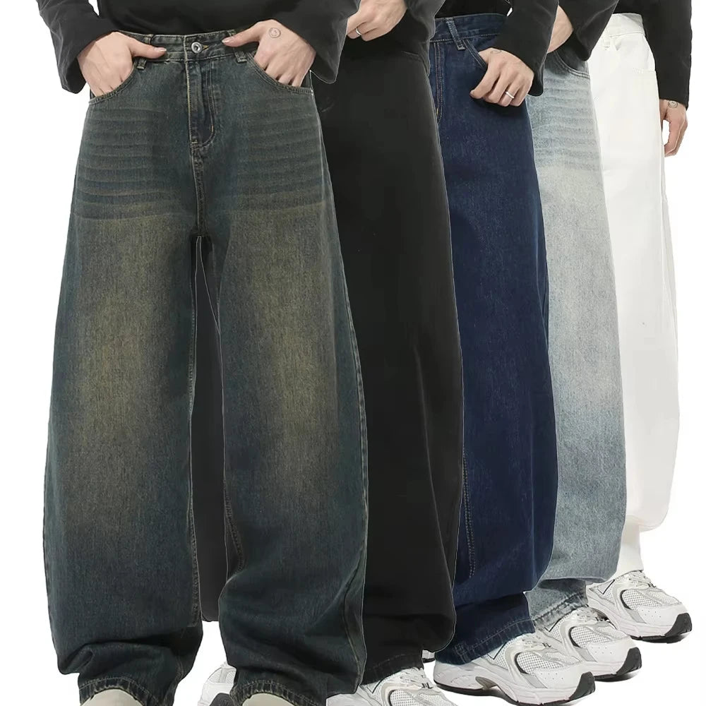 Casual Jeans Washed Simple Wide