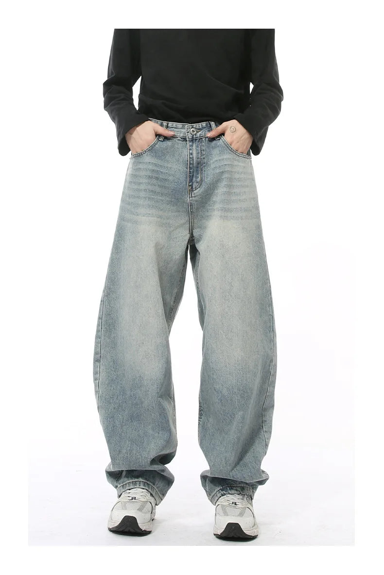 Casual Jeans Washed Simple Wide