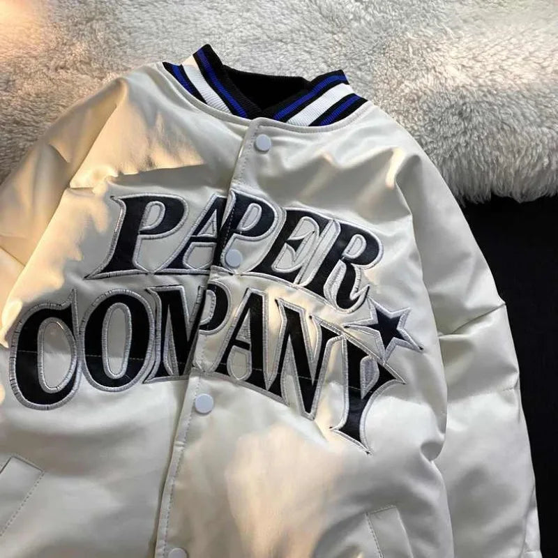 Chaqueta fluffy puffy de cuero, Y2k, Streetwear